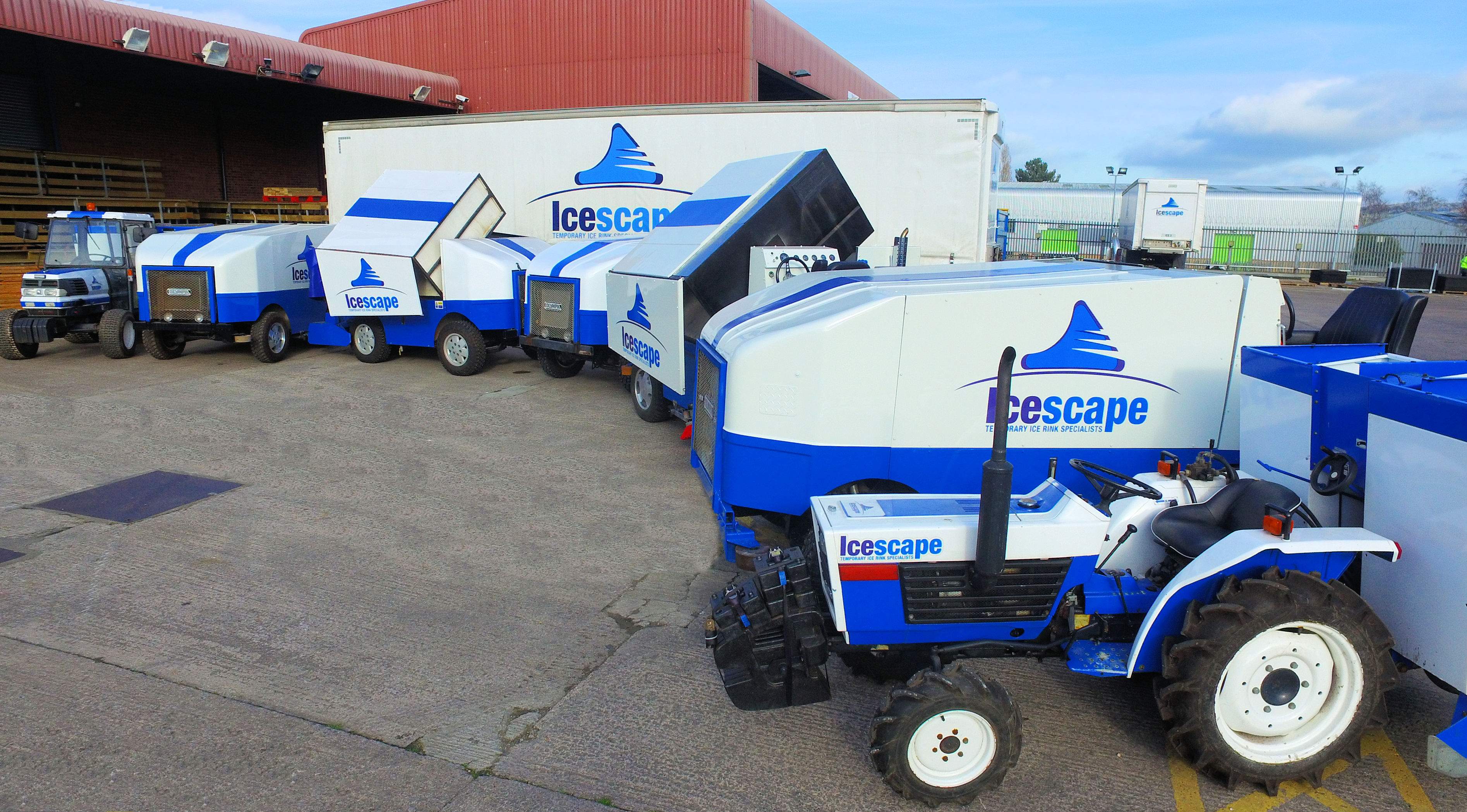 Some of Icescape Ltd's Ice Resurfacer Fleet